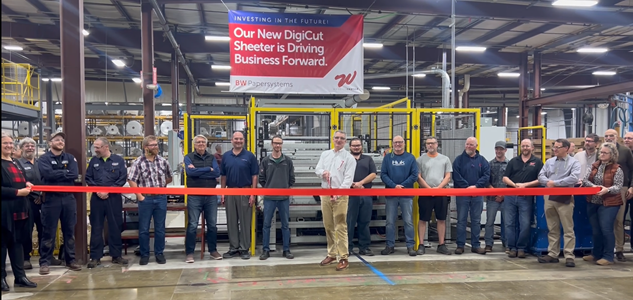 Wausau Coated Products Marks DigiCut™ Sheeter Installation with BW Papersystems Ribbon Cutting