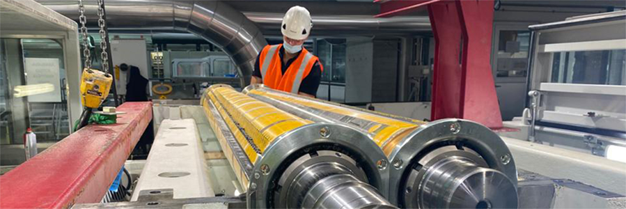 Successful Overhaul of Stacker and Knife Drums of Jagenberg Sheeter at Customer’s Site